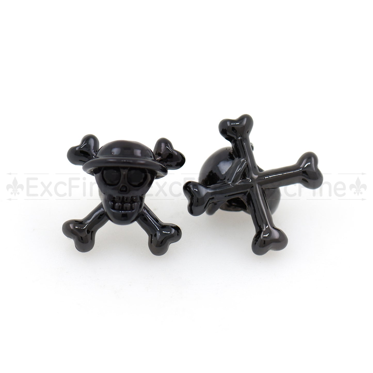 Skull with Cross Bone Spacer Bead 13x13mm