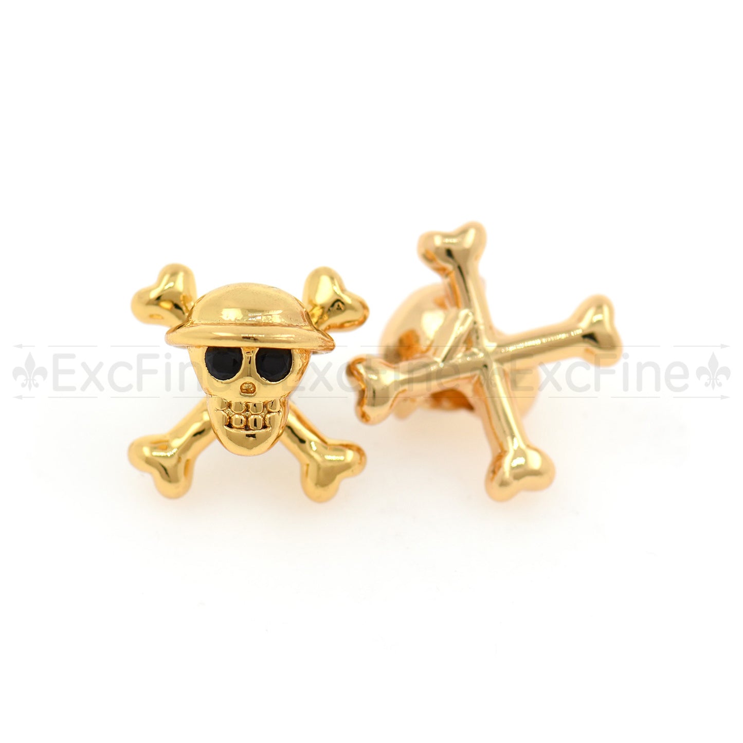 Skull with Cross Bone Spacer Bead 13x13mm