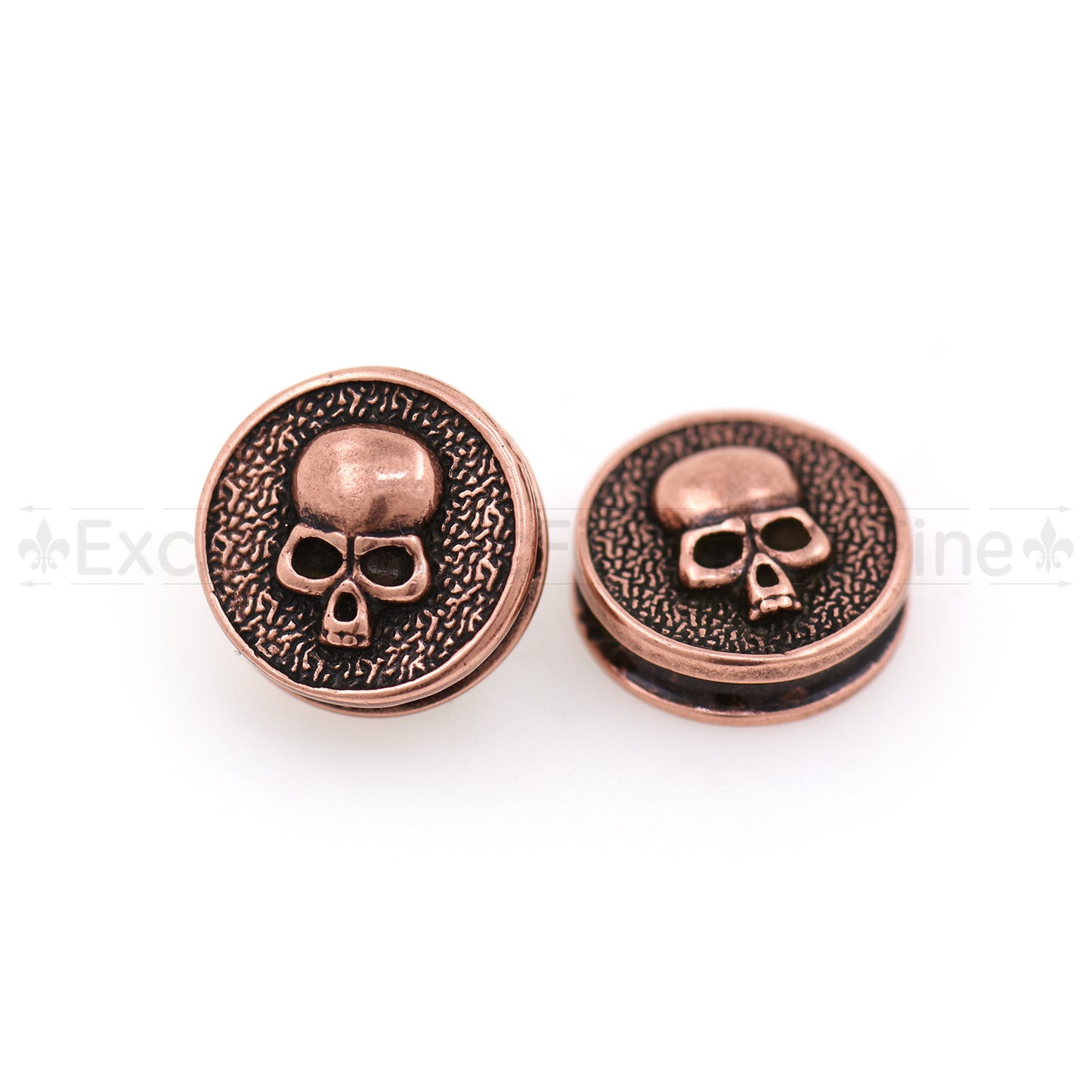 Vintage Style Round Skull,Antique Metal Coin Beads 13.5x13.5mm