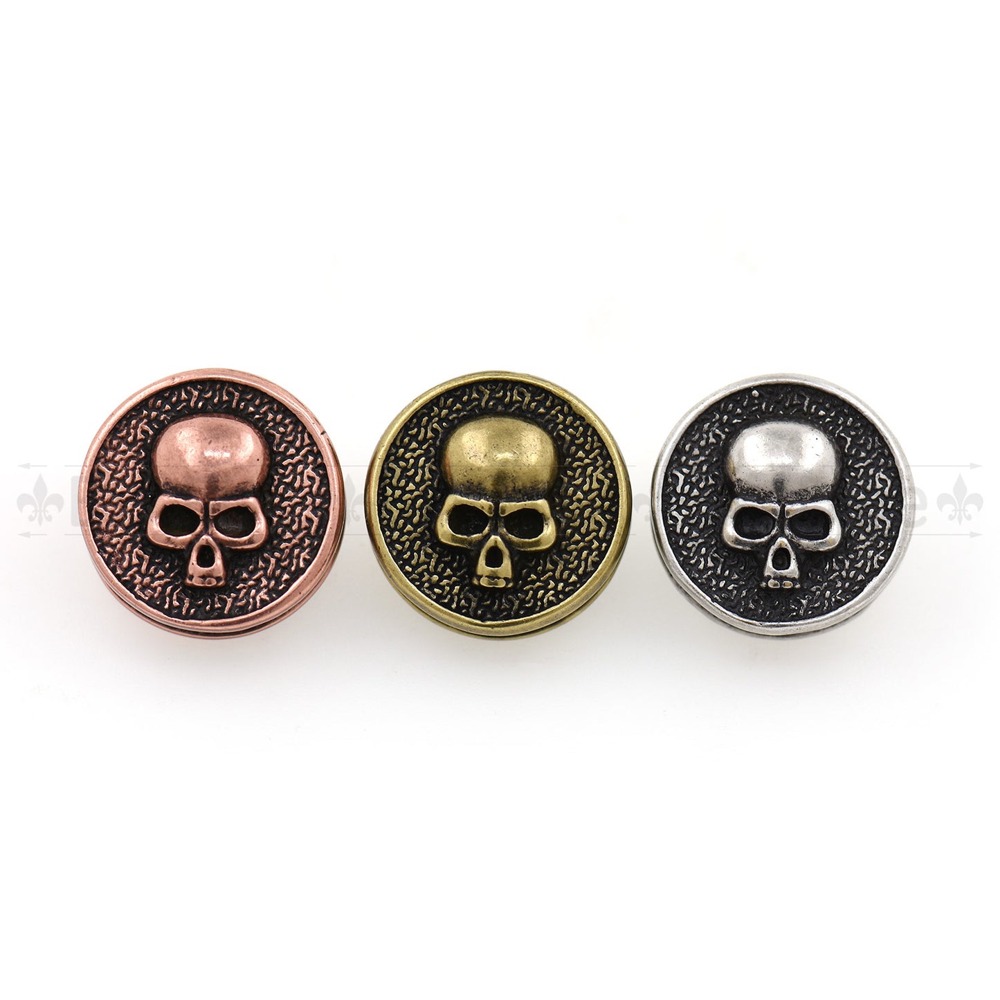 Vintage Style Round Skull,Antique Metal Coin Beads 13.5x13.5mm