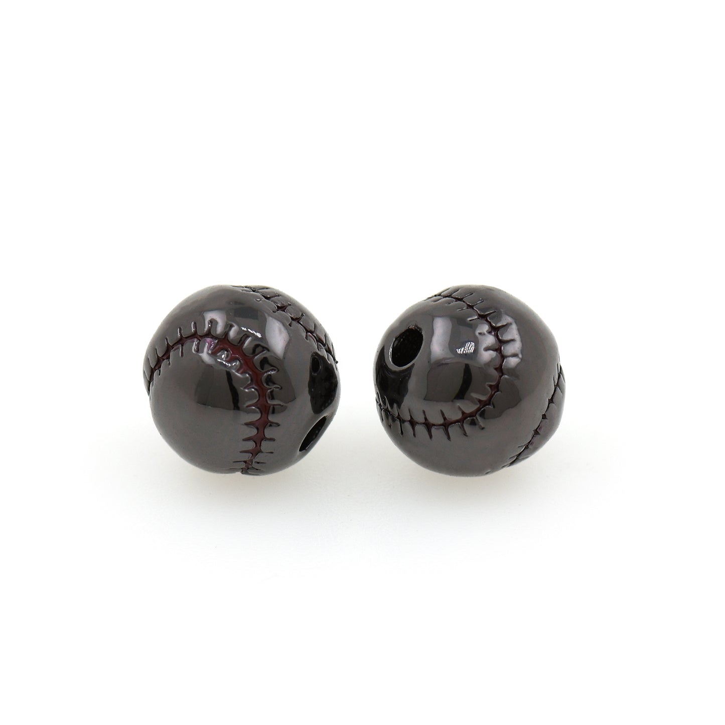 Baseball Spacer Beads 9mm