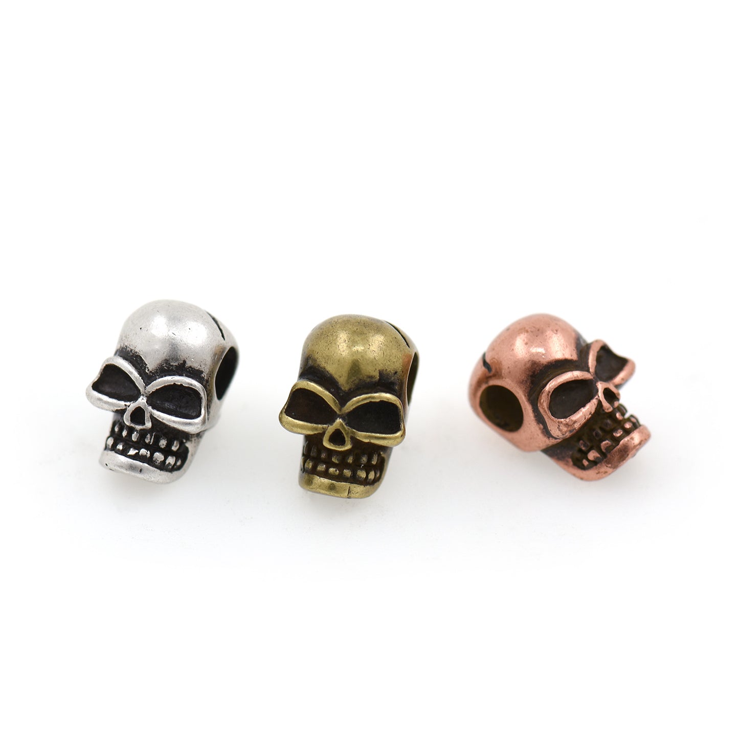 Tiny Skull Head Beads,Blank Eyes Skull Spacer Beads 9x6mm