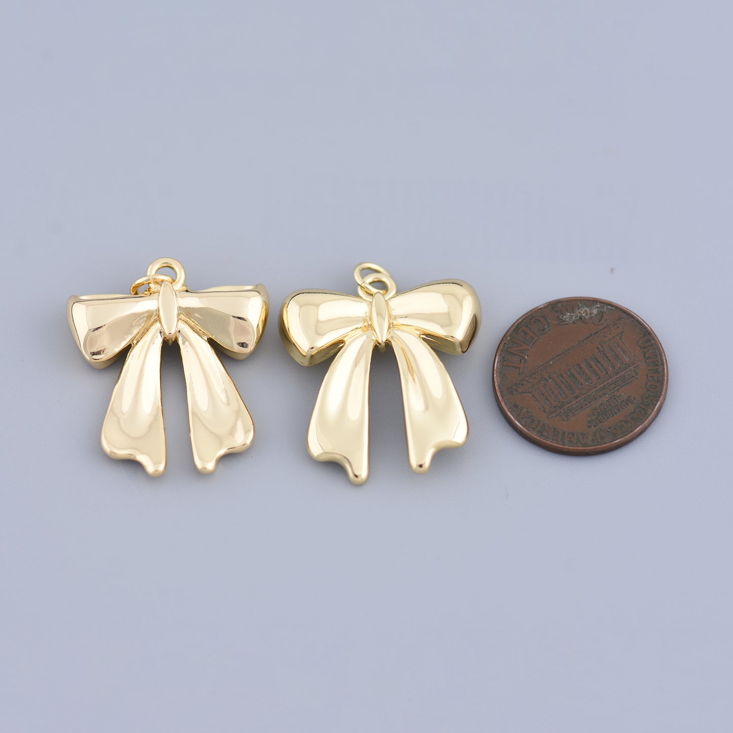 Simple Bow Pendant,Fashion Charms 22x25mm