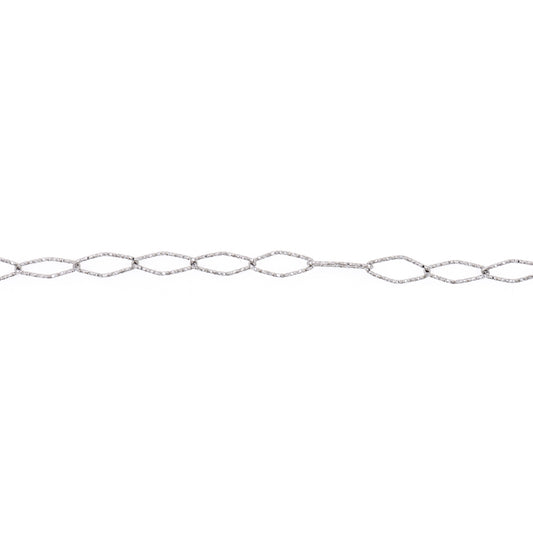 Stainless steel oval chain,Silver Textured Chain,Welded Chain 7x15mm