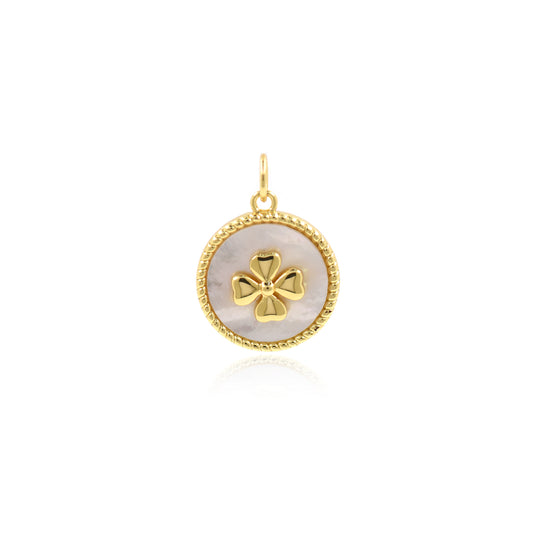 18K Gold Filled Shell Charm,Shell Pendant 15x17mm