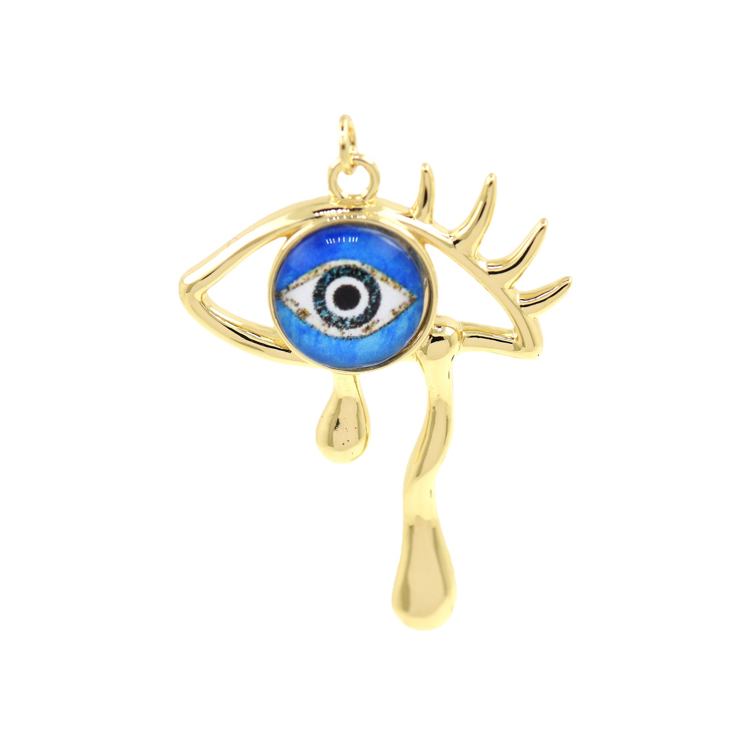 Golden-Eye pendant, Evil Eye, Faith Charm 41x31mm