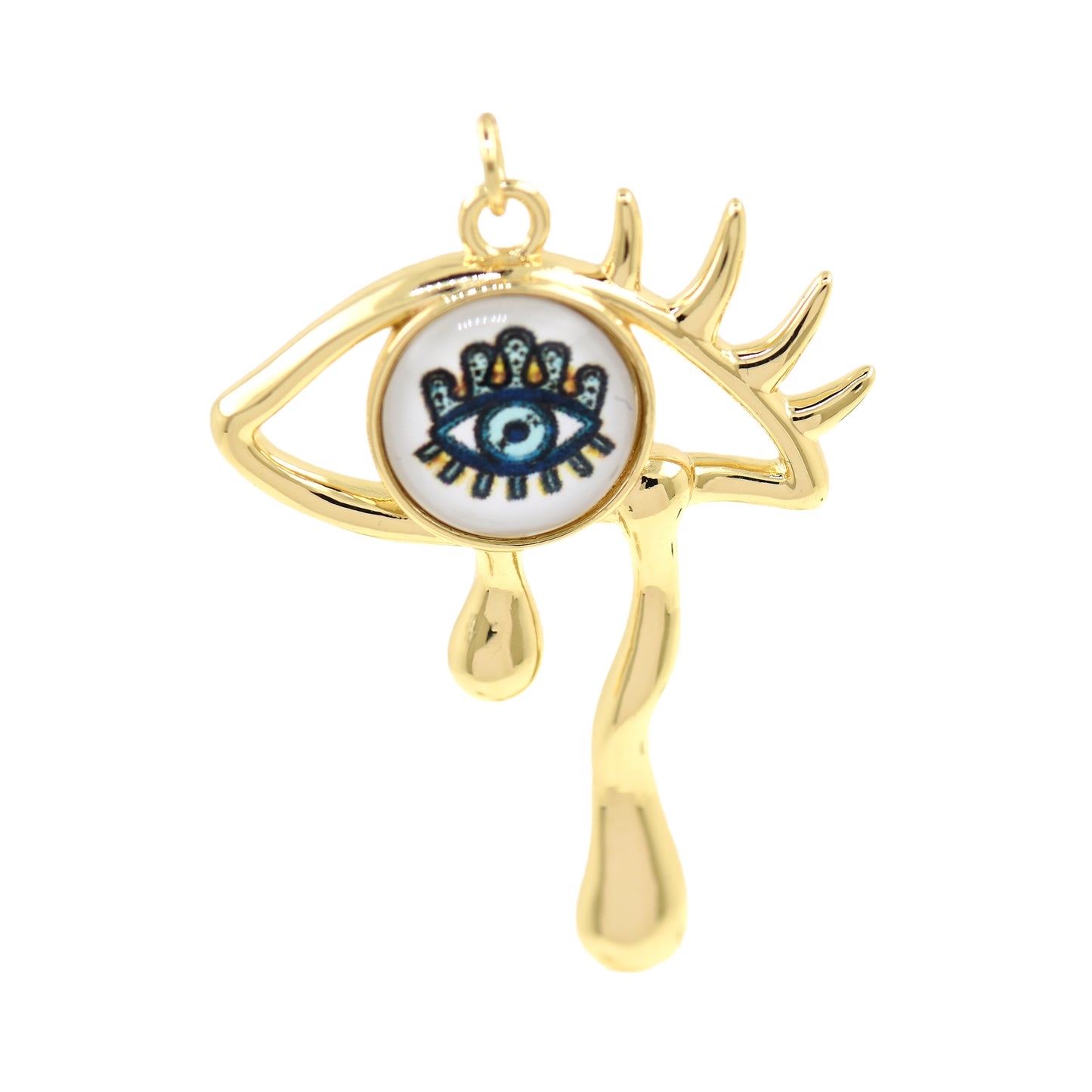 Golden-Eye pendant, Evil Eye, Faith Charm 41x31mm