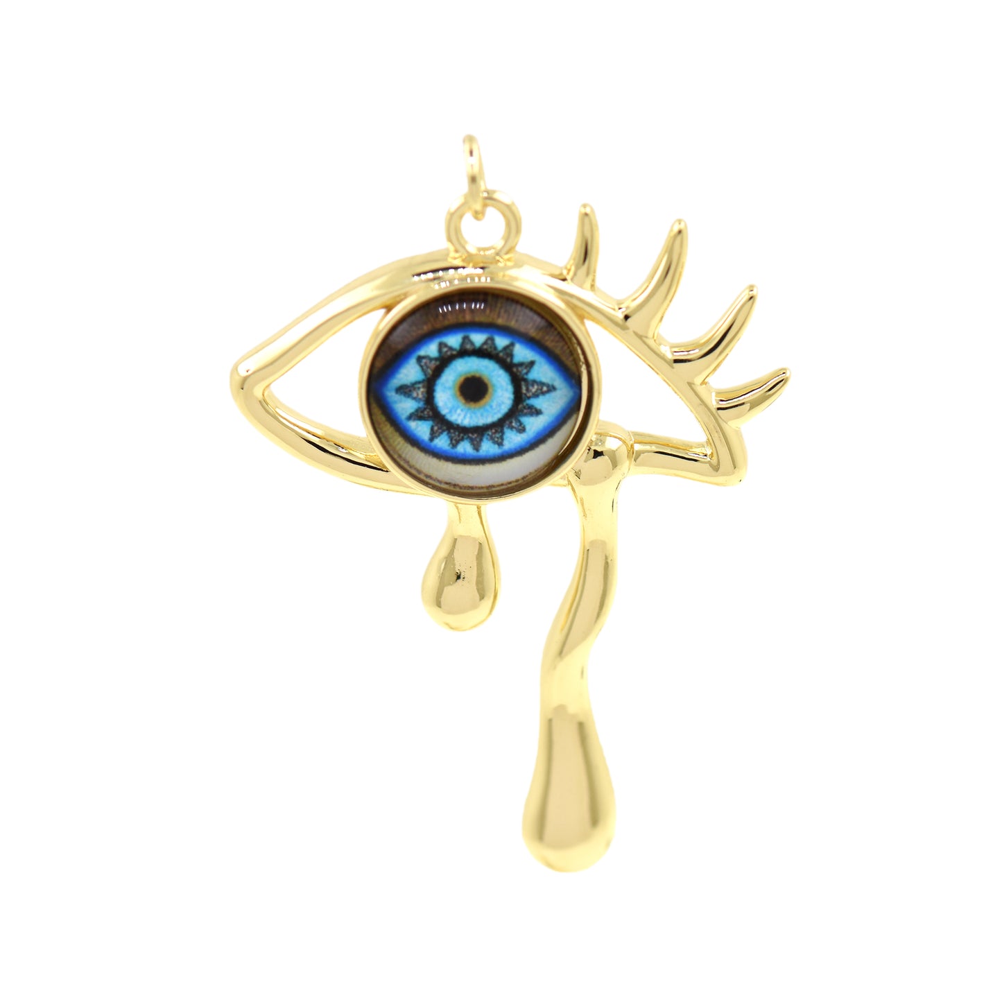 Golden-Eye pendant, Evil Eye, Faith Charm 41x31mm