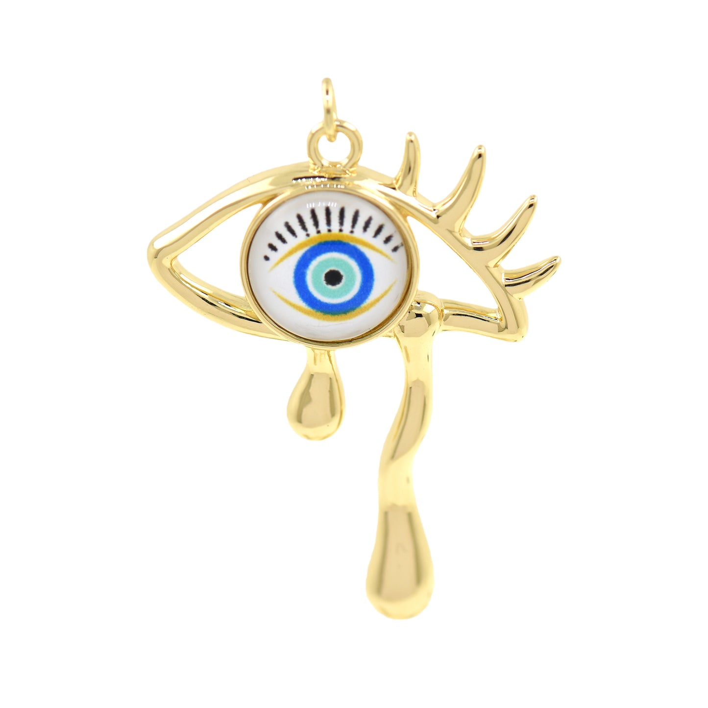 Golden-Eye pendant, Evil Eye, Faith Charm 41x31mm