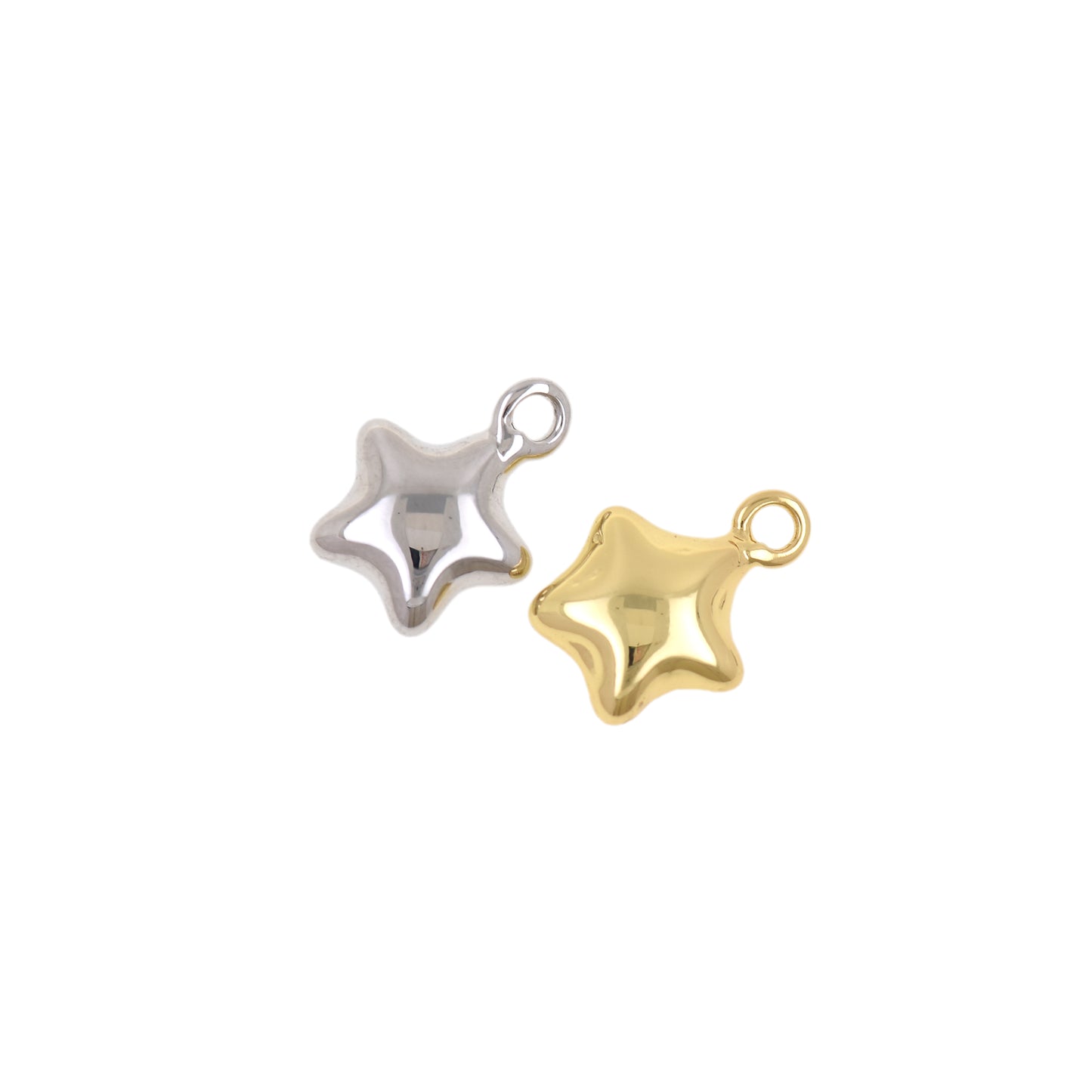 18K Real Gold Plated  Star Charm,Gold Star Pendant 14.5x10.5mm