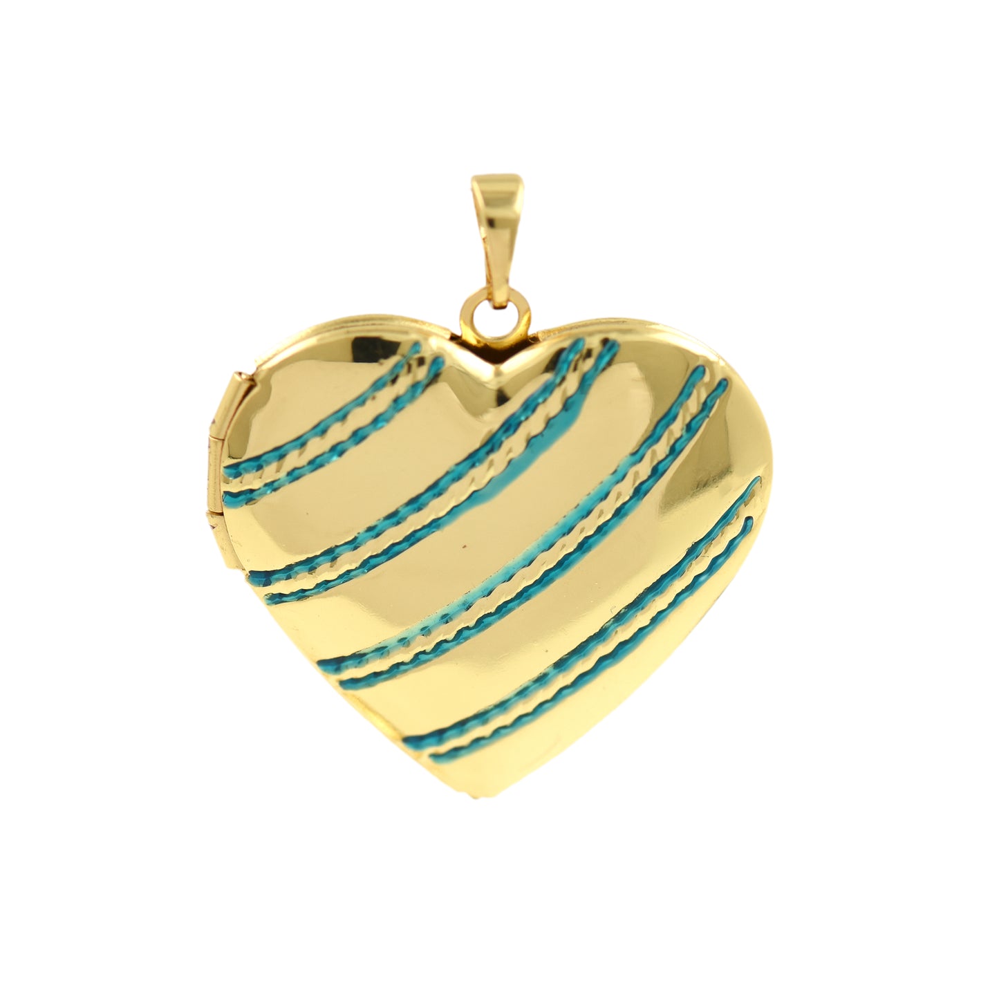 Enamel Brass Gold Plated Heart Necklace Pendant  29x29x7mm