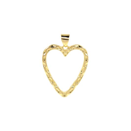 18K Gold Filled Love Pendant,Love Hollow Pendant 17x14mm