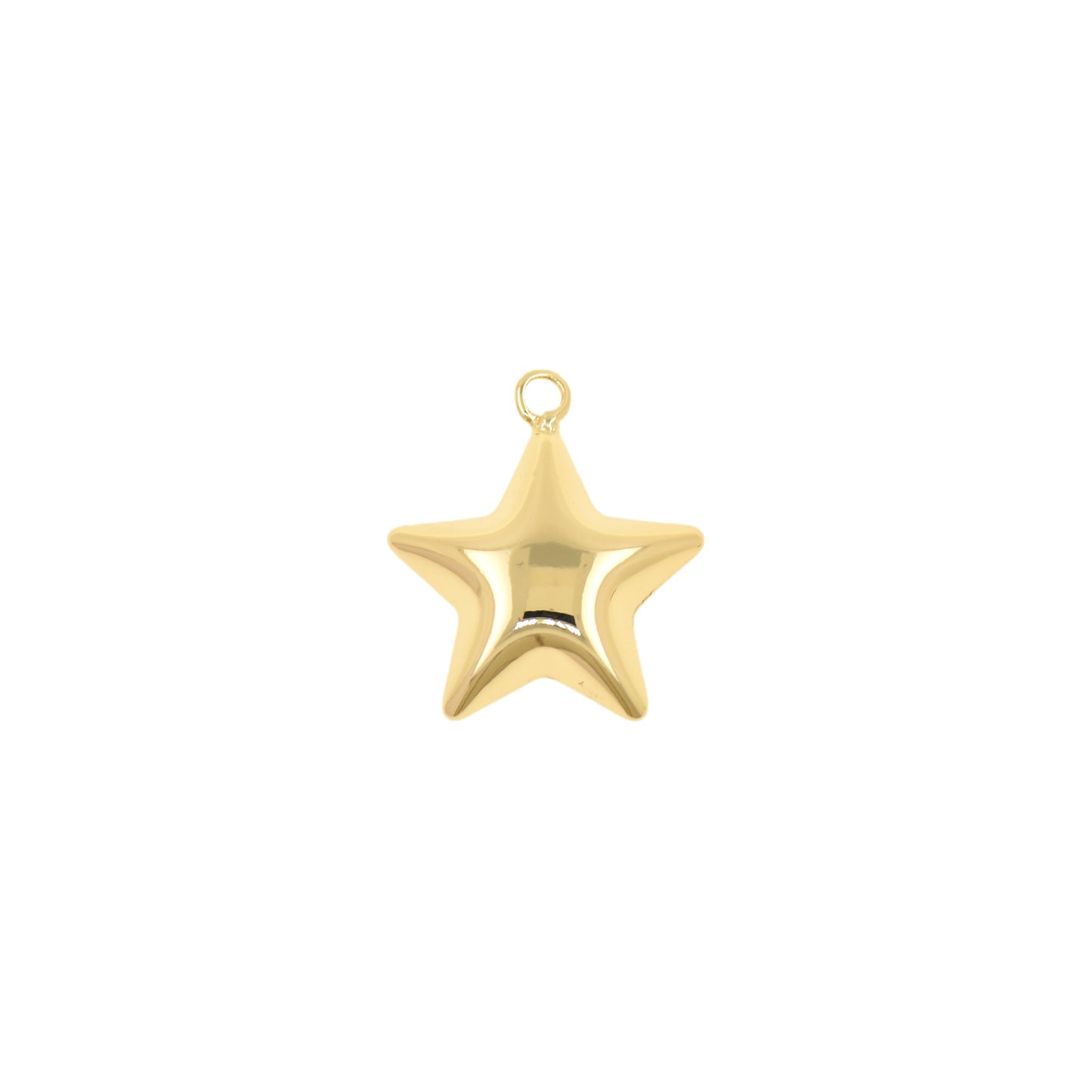 18K Real Gold Plated Star Charm,Gold Small Star Pendant 18.5x16mm