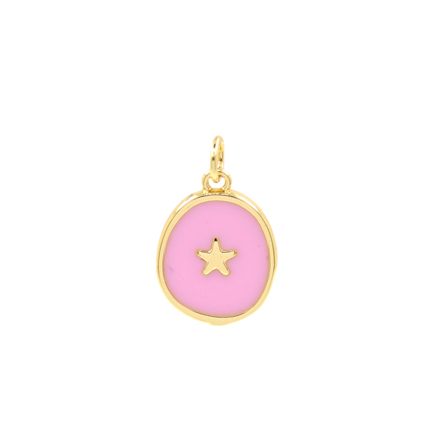 18K Gold Filled Polaris Charm,Enamel North Star Charm 17.5x13mm