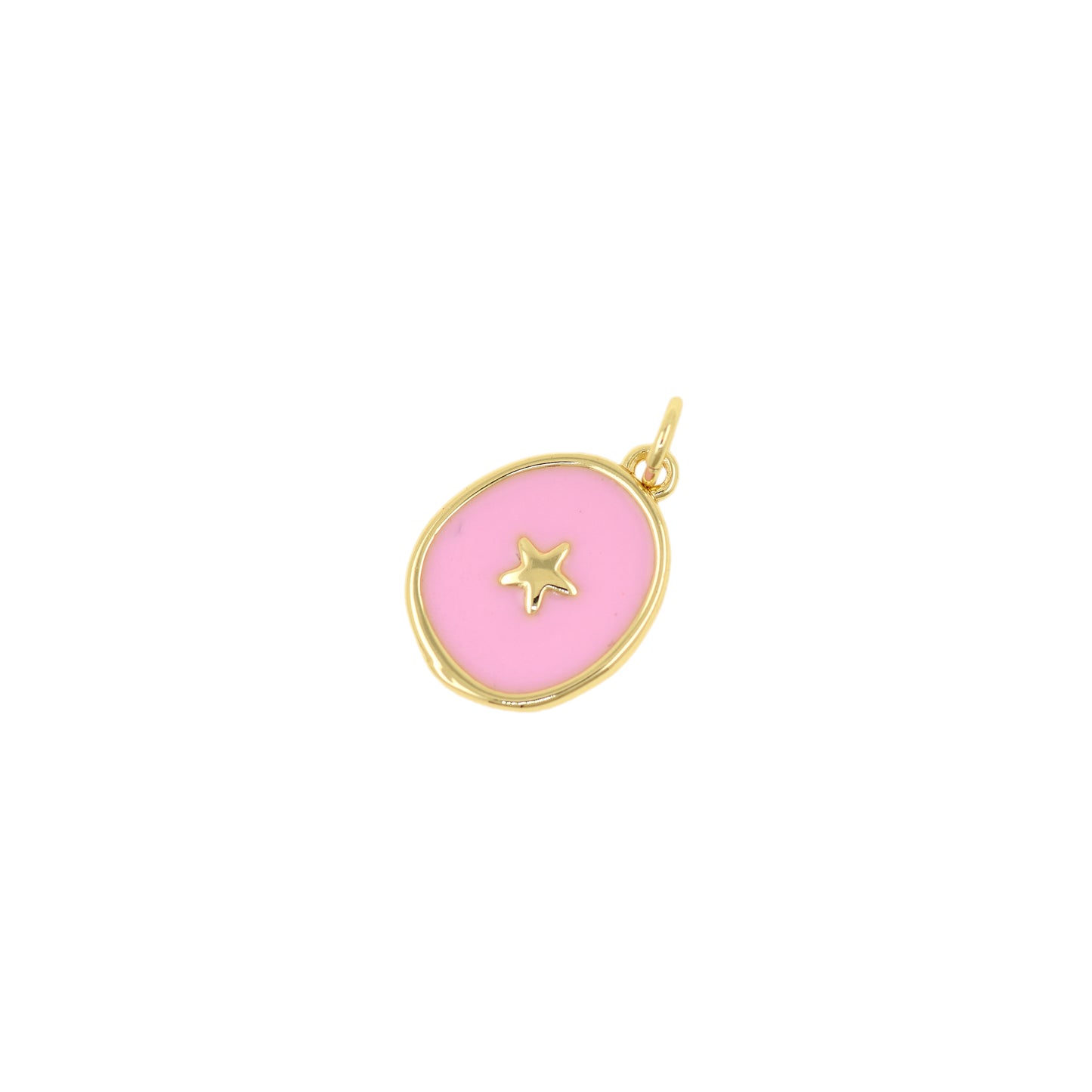 18K Gold Filled Polaris Charm,Enamel North Star Charm 17.5x13mm