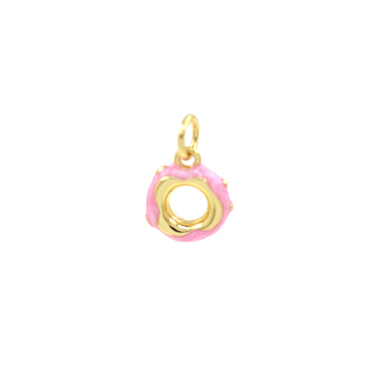 Strawberry Sprinkles Donut Necklace 10mm