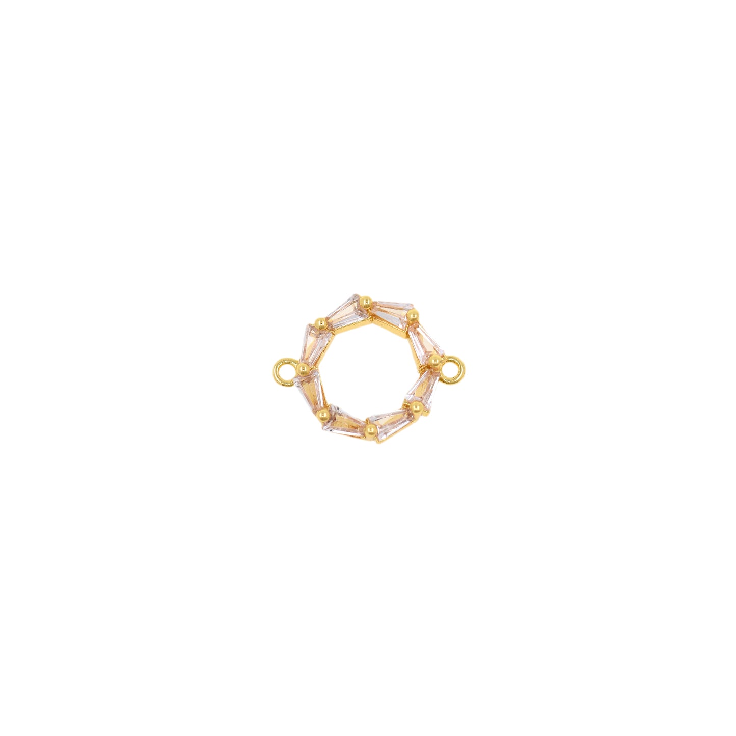 Dainty Gold Hollow Ring Connector,Round Circle Charm 11mm