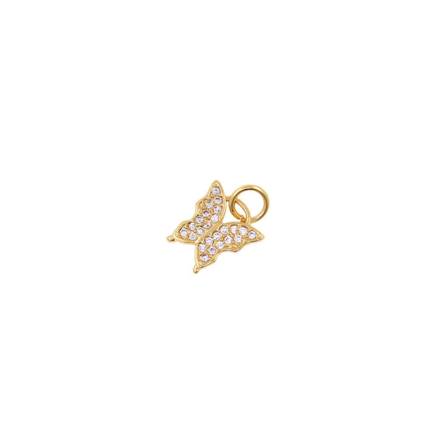 18k Gold Filling Butterfly Pendant,Butterfly Pendant Charm 10x9mm