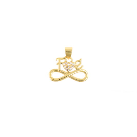 Brilliant Gold Infinity Pendant 12x18.4mm