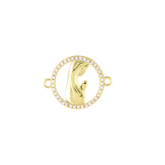 Divine Gold Circle Pendant  20.3mm
