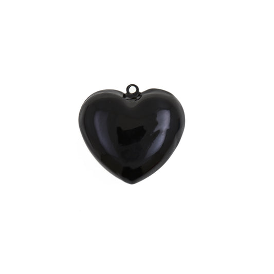 Bold And Minimalist Enamel Heart Pendant 41x38.9mm