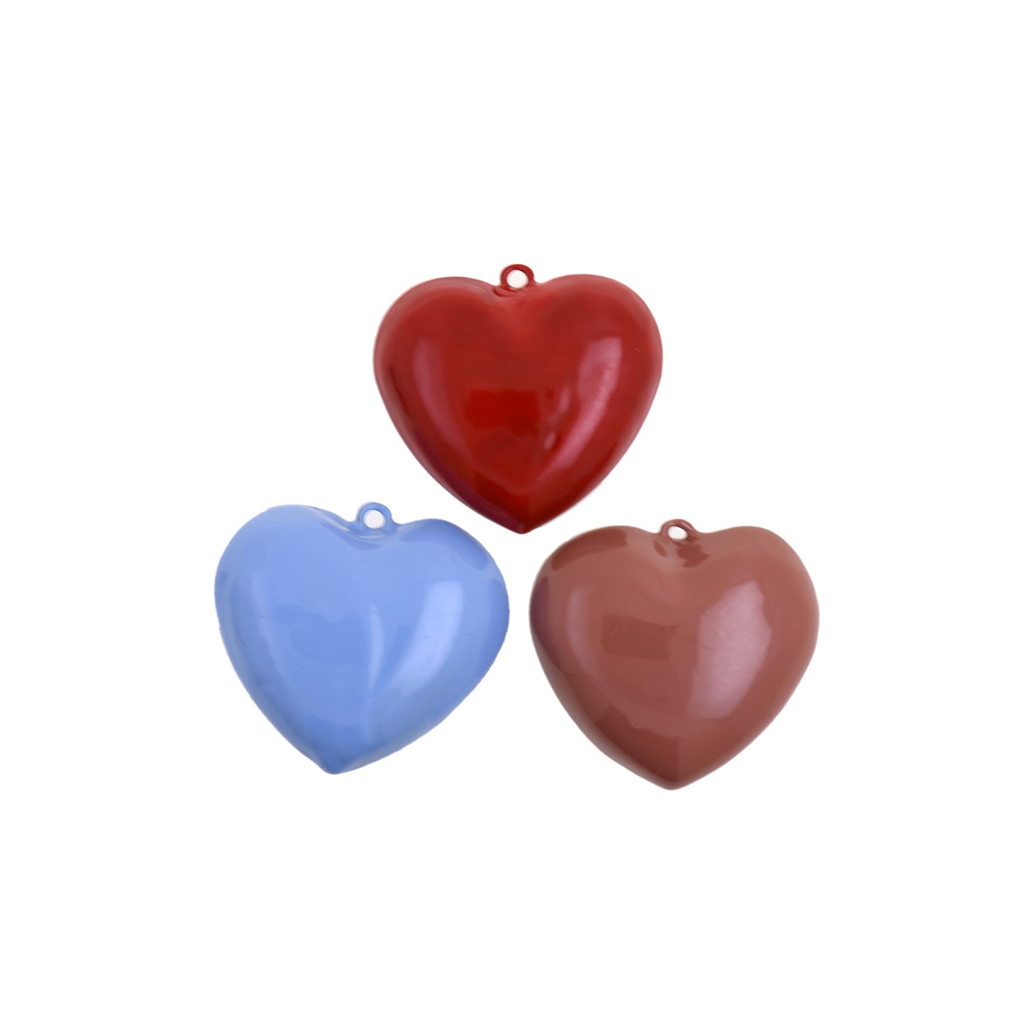 Bold And Minimalist Enamel Heart Pendant 41x38.9mm