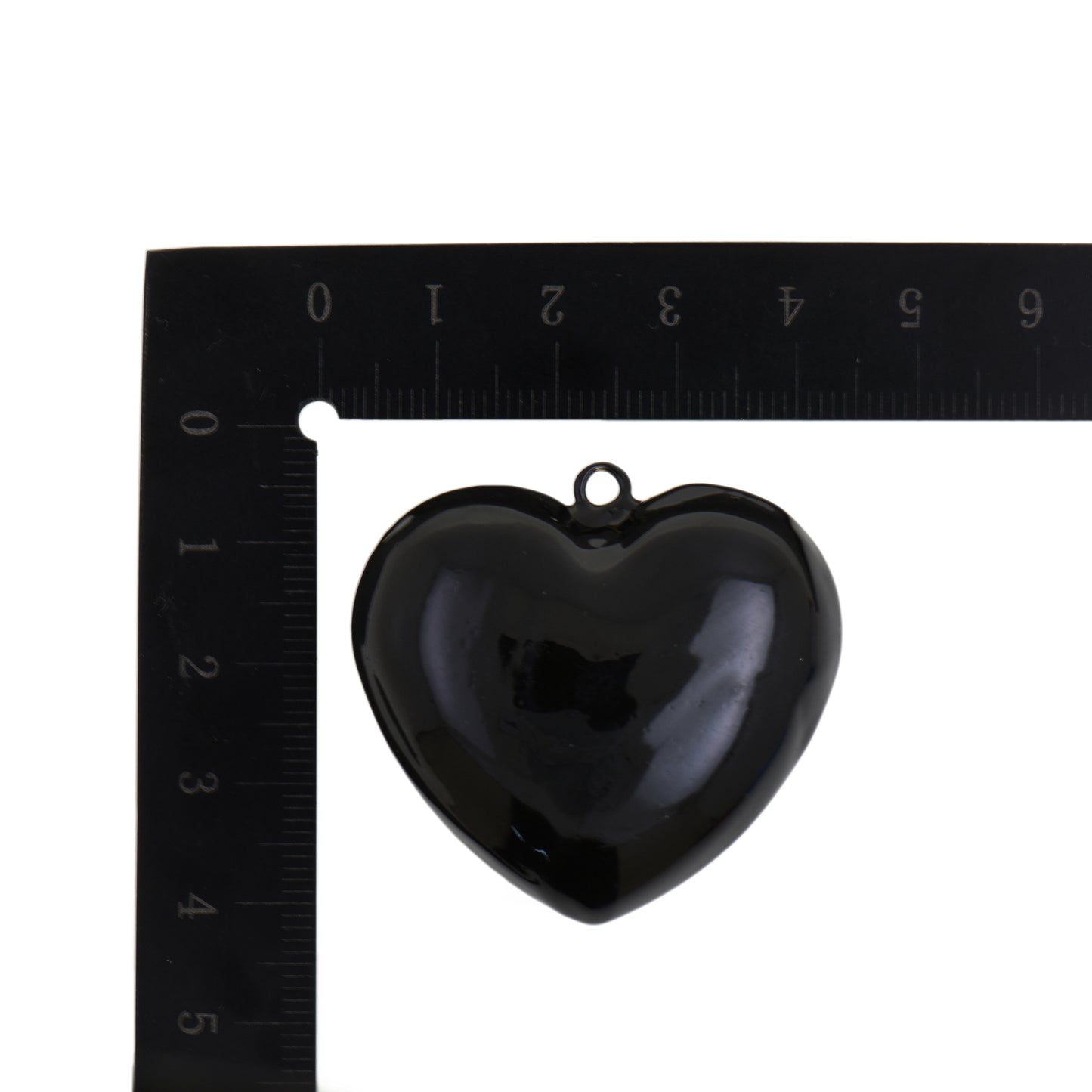Bold And Minimalist Enamel Heart Pendant 41x38.9mm