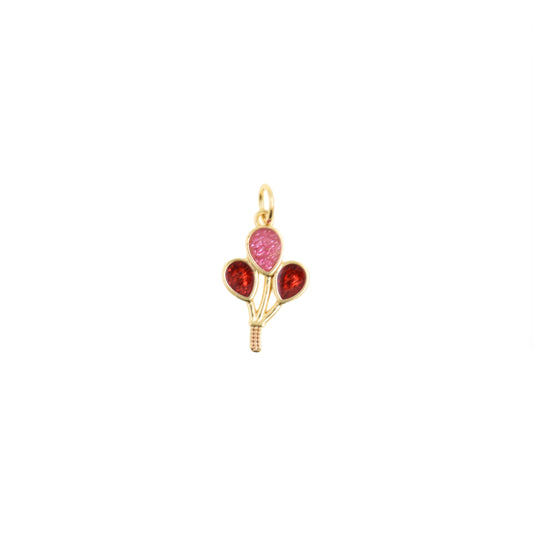 Mini Balloon Charm In Gold Tone 10.7x17.4mm
