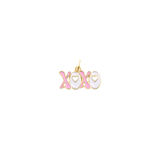 XOXO Letter Pendant With Heart Cutouts 9.1x15.9mm