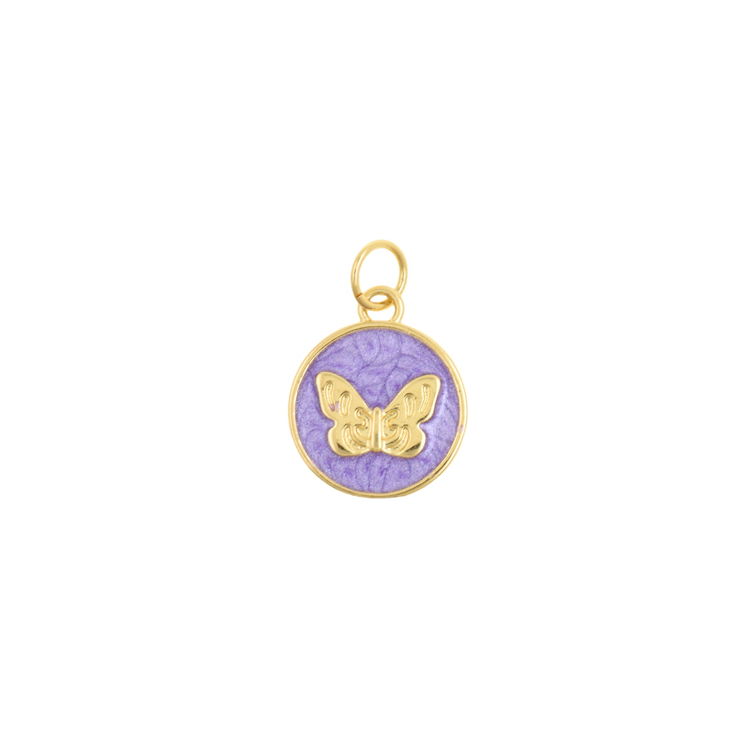 Elegant Butterfly Medallion Pendant 12.4mm
