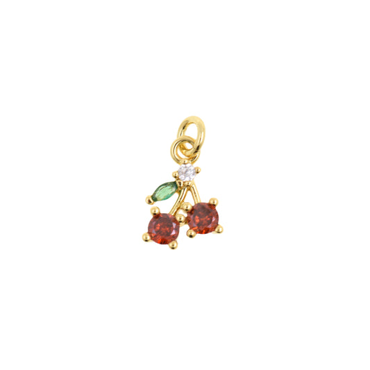 Sparkling Cherry Pendant in Vibrant Red 7.6x10.6mm