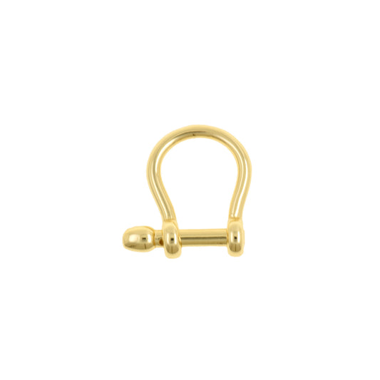 Gold U Shape Screw Clasp 24.6x24.3mm