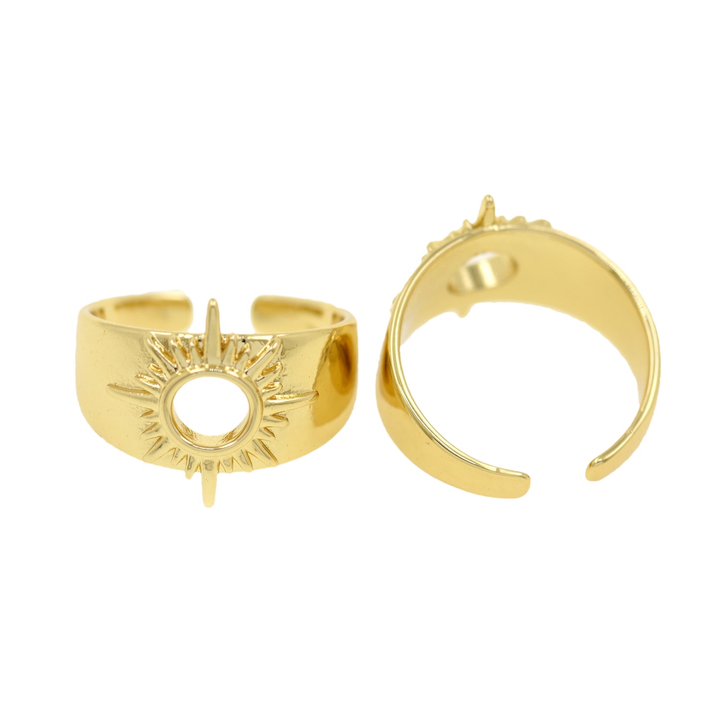 Sun Shaped Ring丨Spike Ring 20.5x16.5mm