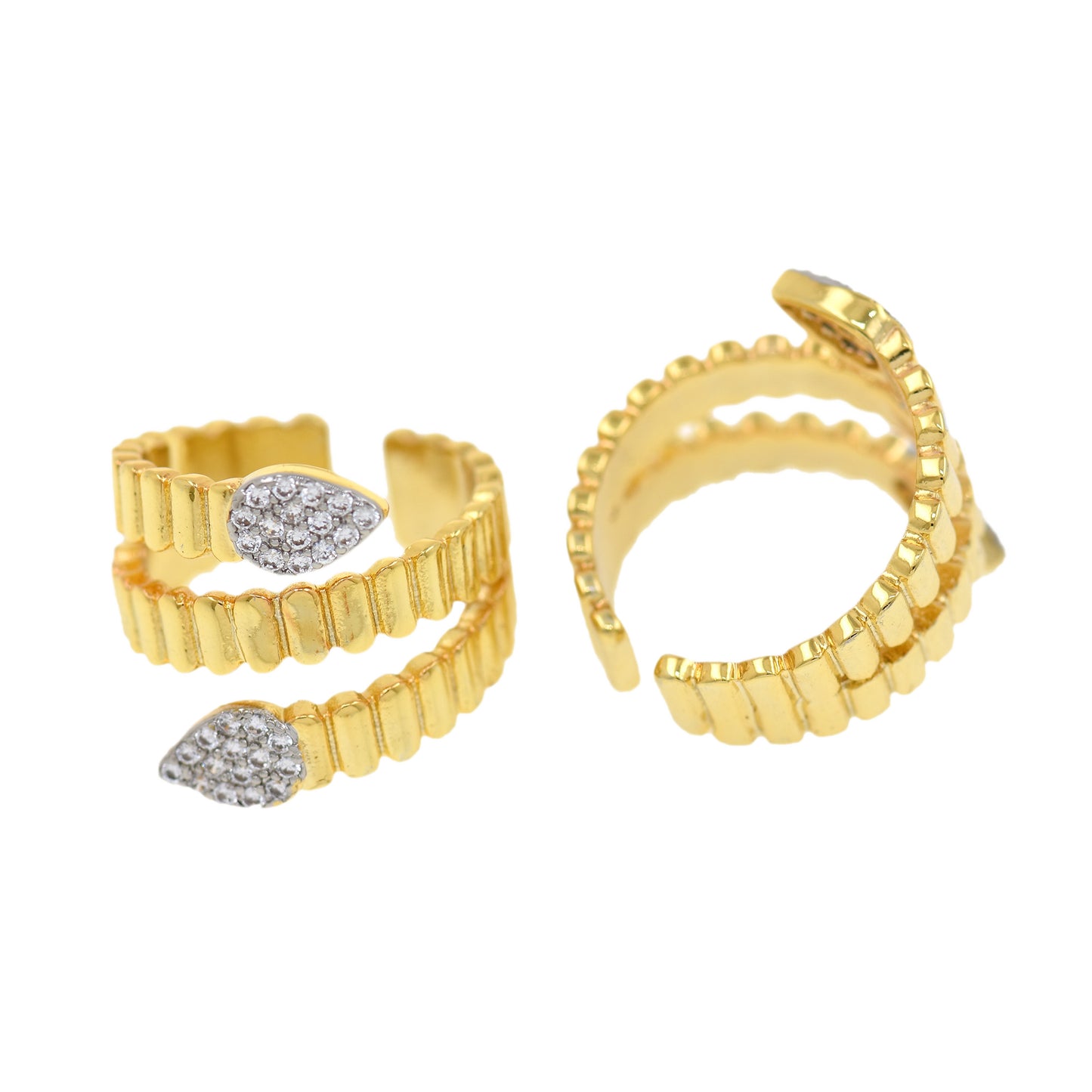 18K Gold Plated Light Luxury Rings 22.5x14mm