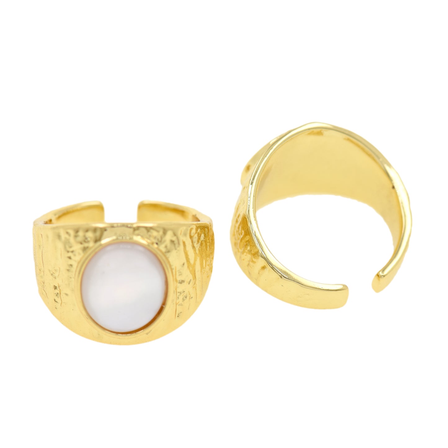 18K Plated Gold Rings,Opal Rings 23.5x13.5mm