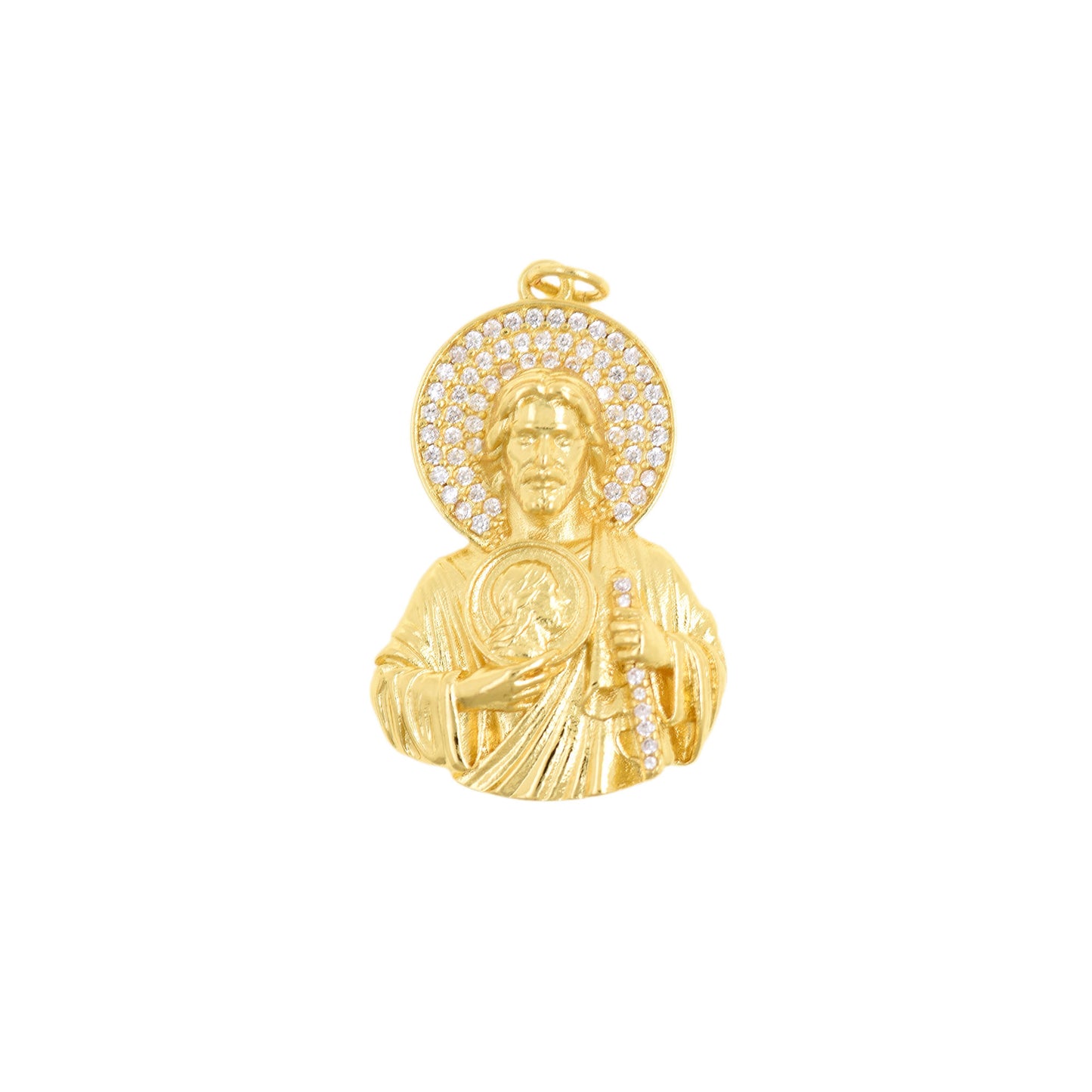 Divine Gold-Plated Jesus Pendant 22.2x31.8mm
