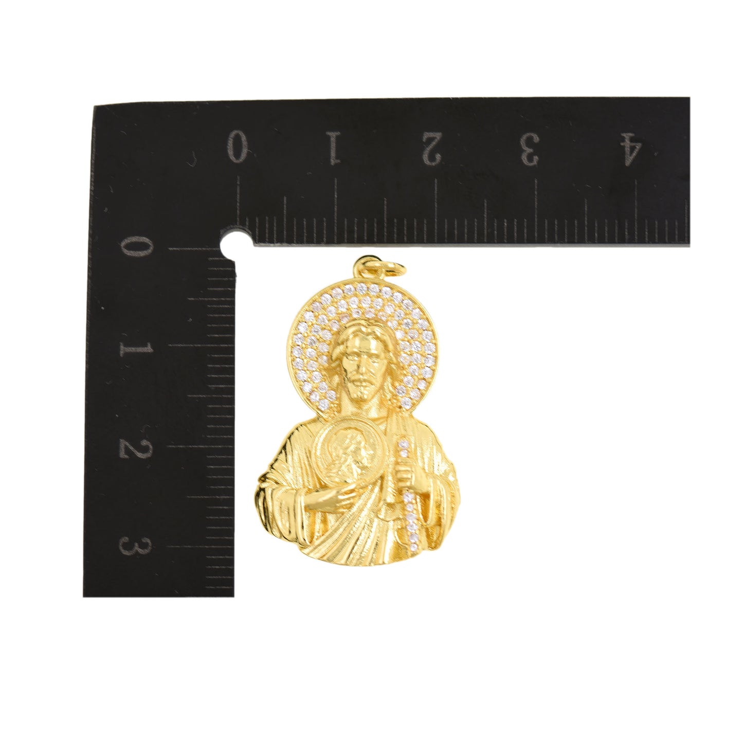 Divine Gold-Plated Jesus Pendant 22.2x31.8mm