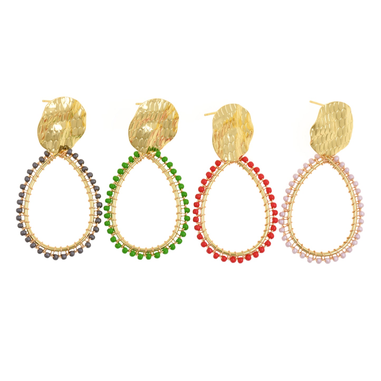 Exquisite Gold Serpent Stud Earrings 29.8x57.4mm