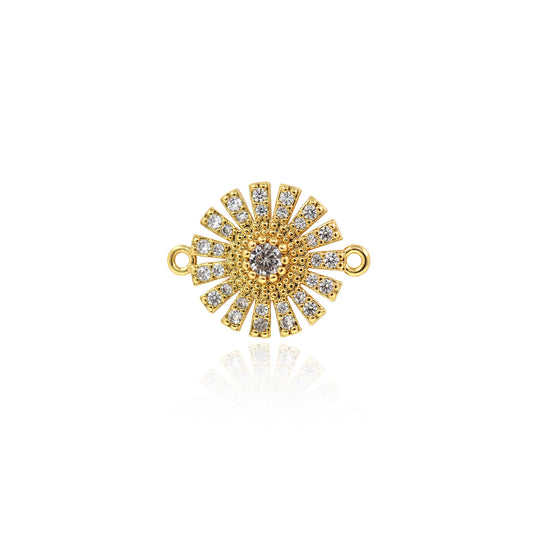 Fashion Sun Connector-18K Gold Filling Exquisite Connector 21x16mm