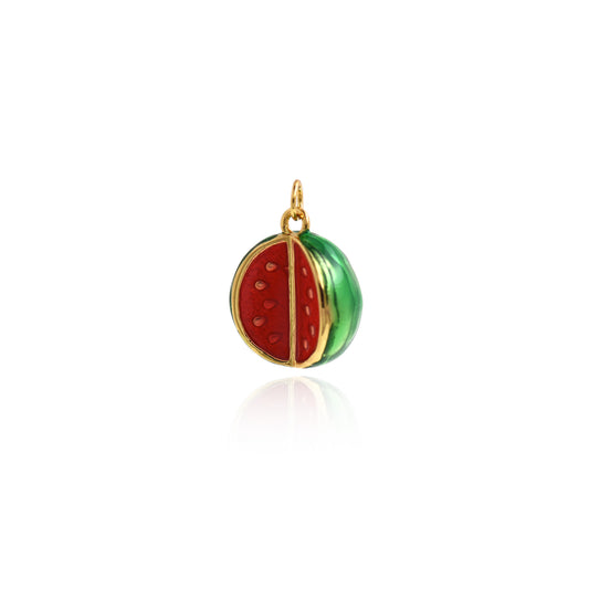 Brass Cute Watermelon Pendant 18x13mm