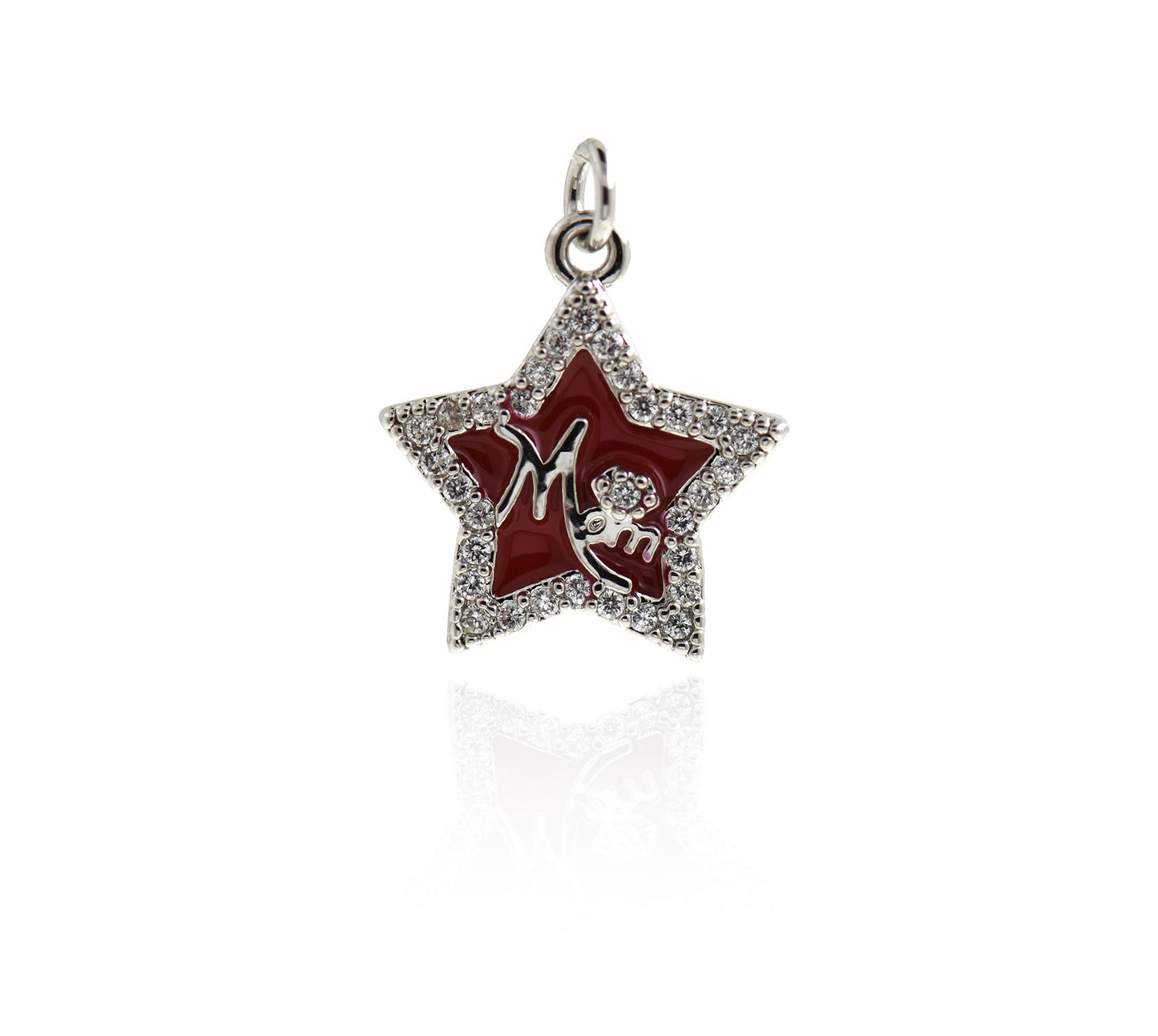 Dainty Gold Filled Star Charm,Colorful Enamel Lucky Star Jewelry 14.7x16mm