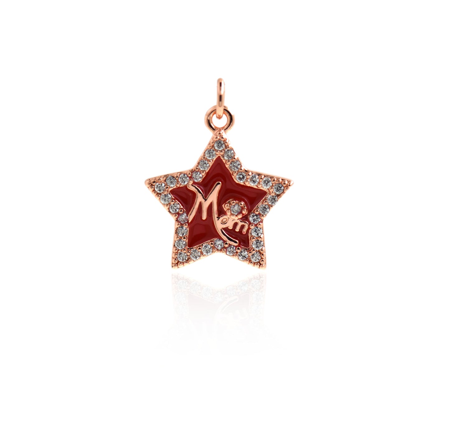 Dainty Gold Filled Star Charm,Colorful Enamel Lucky Star Jewelry 14.7x16mm