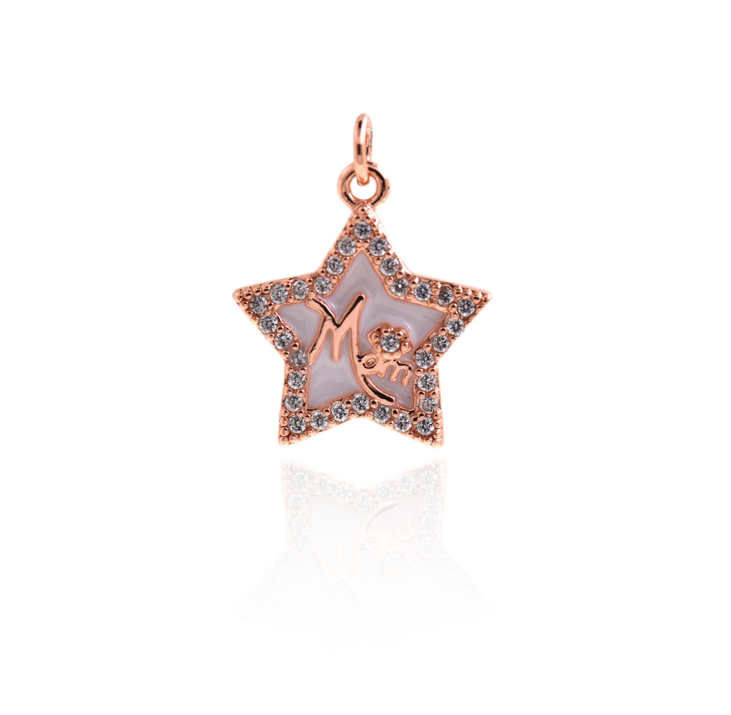 Dainty Gold Filled Star Charm,Colorful Enamel Lucky Star Jewelry 14.7x16mm