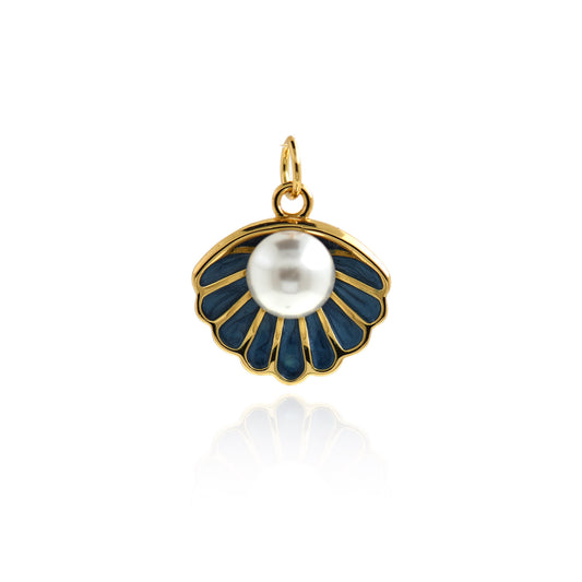 Gold Plated Pearl Shell Pendant 16x15.5mm