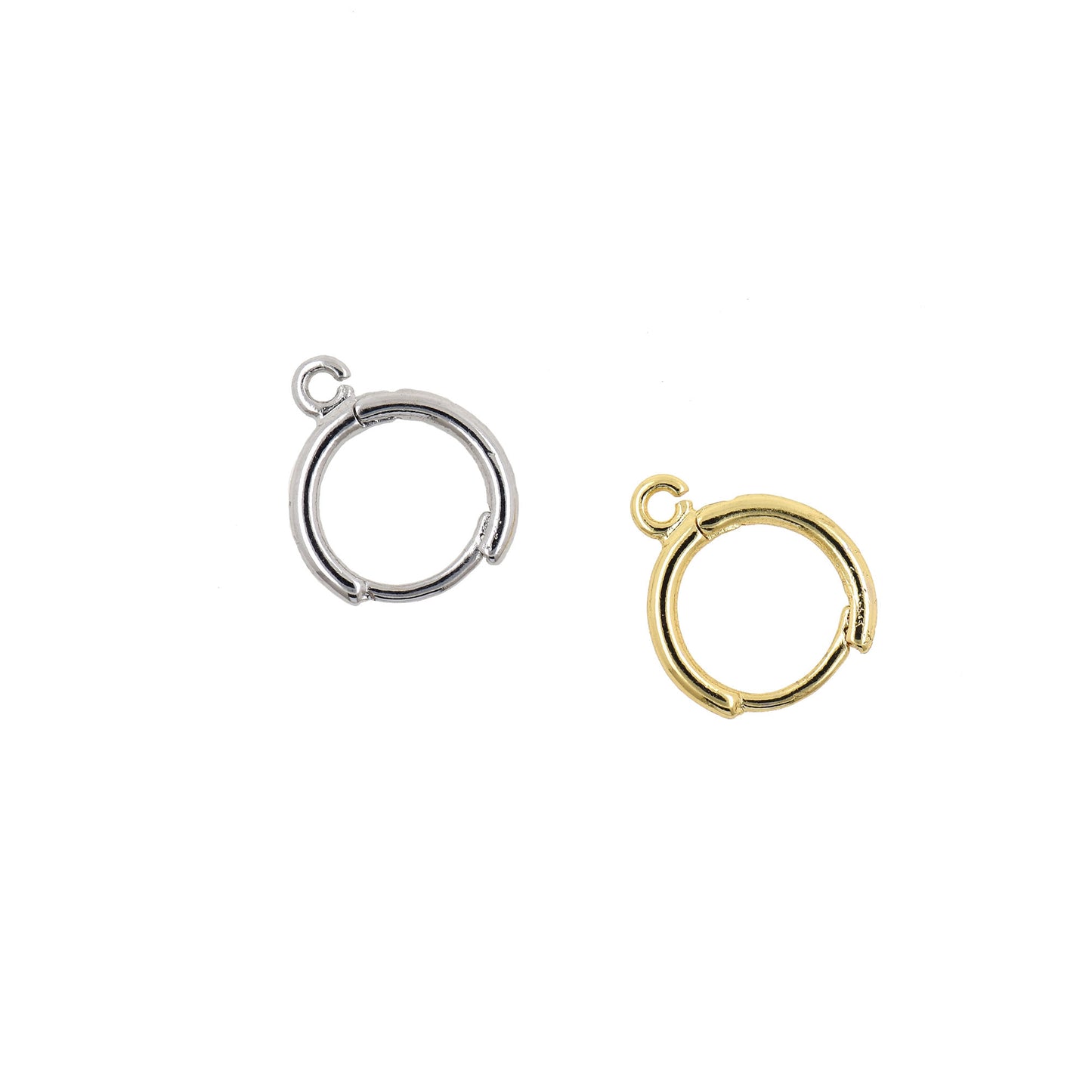 Dainty Gold Plated Huggie Earring Hoops 13x11mm