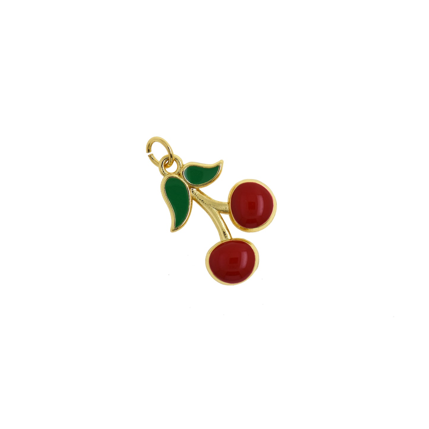 Cute Enamel Cherry Pendant 22x15mm