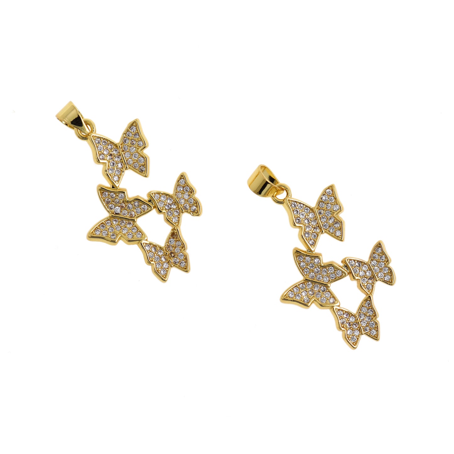 Butterfly Pendant, gold butterfly Pendant 29.5x18.5mm