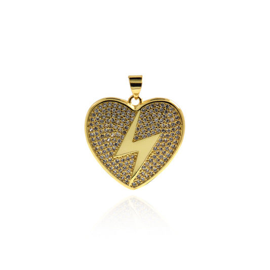 Exquisite Love Lightning Pendant 25X24.5mm