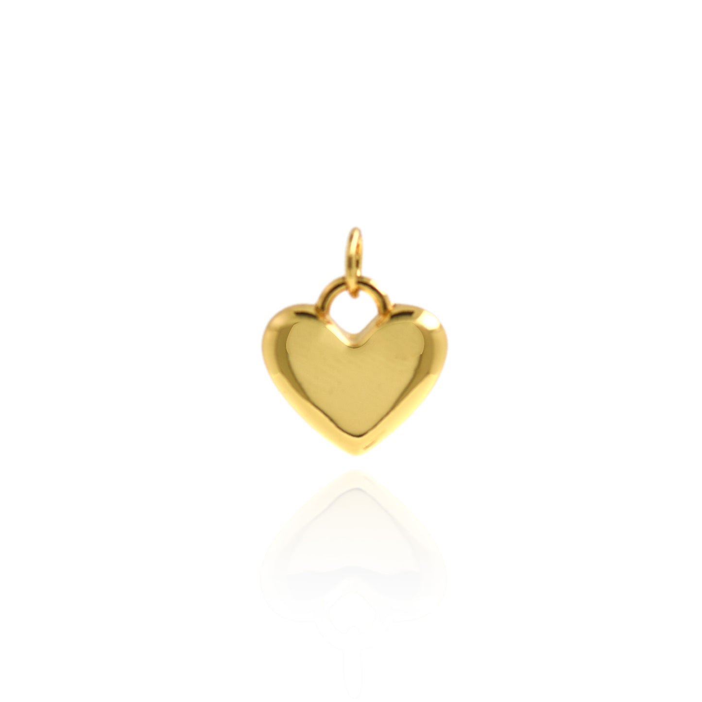 Tiny Gold Heart Pendant 18K Gold filled 13.5x13mm