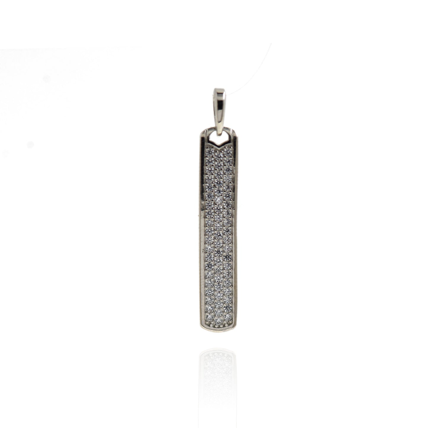 Rectangle long pendants, Rectangular charm 31.5x6mm